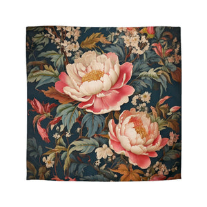 botanical  flowers, Microfiber Duvet Cover