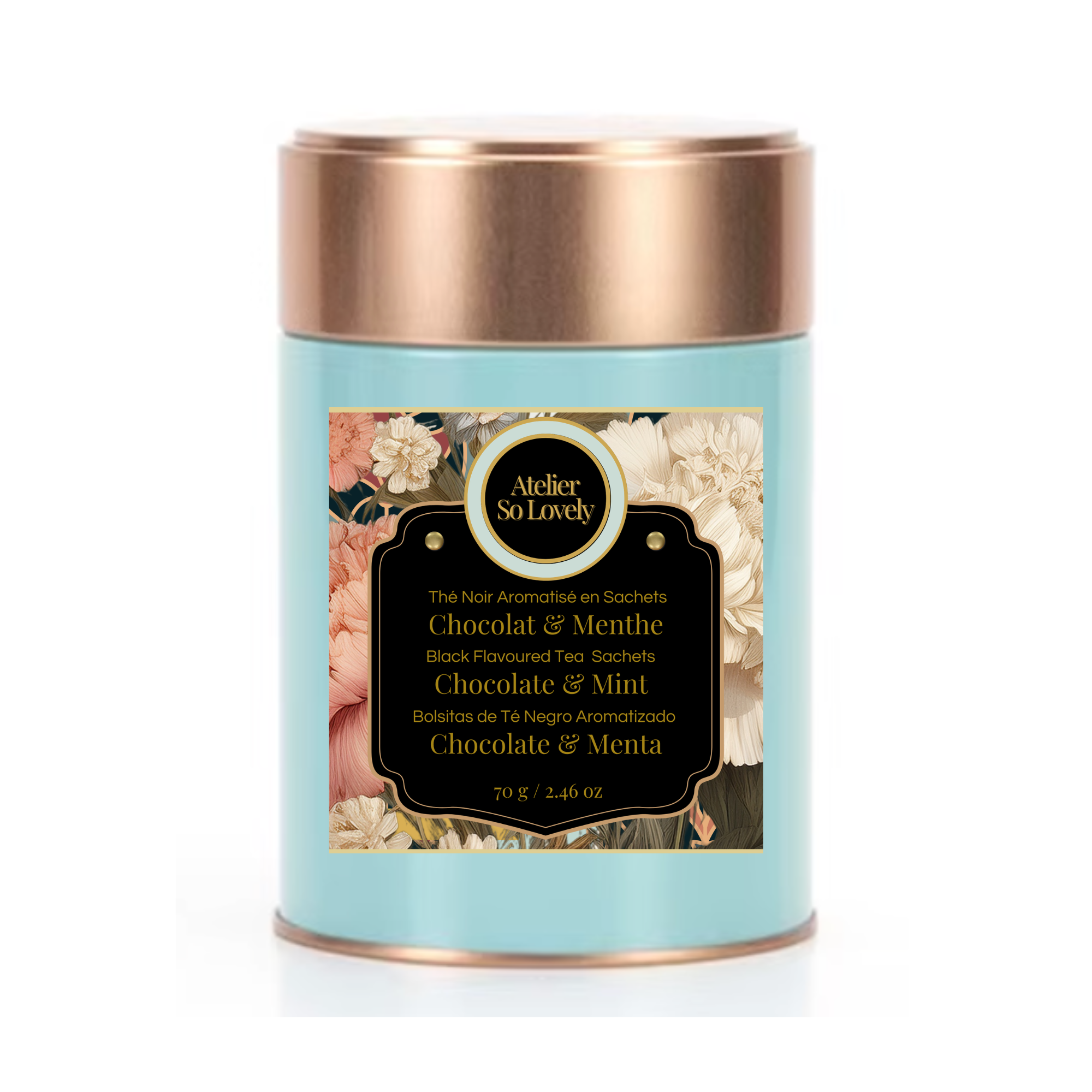 Chocolate and Mint Black tea/ chocolat et menthe the noir/Te negro Chocolate Menta 70g