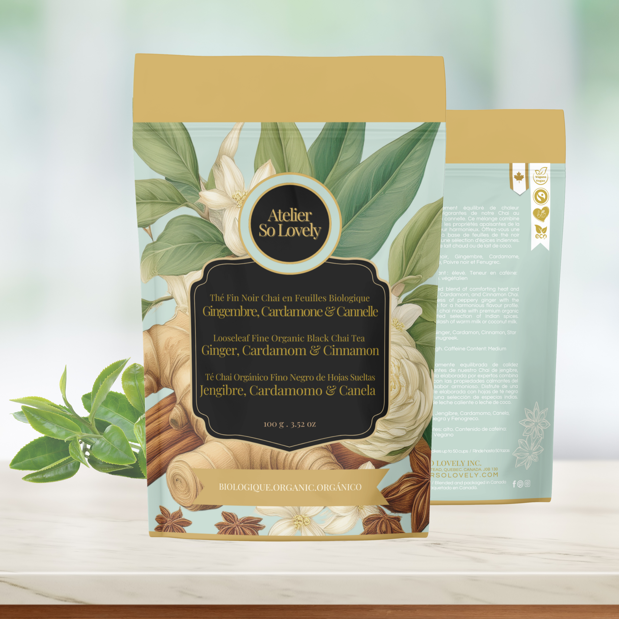 Cozy chai tea moment – spiced aroma rising from hot cup-Atelier So Lovely