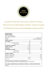 Organic chai with bold ginger, cardamom & cinnamon -– rich, spiced, and comfort-nutrition-Atelier So Lovely