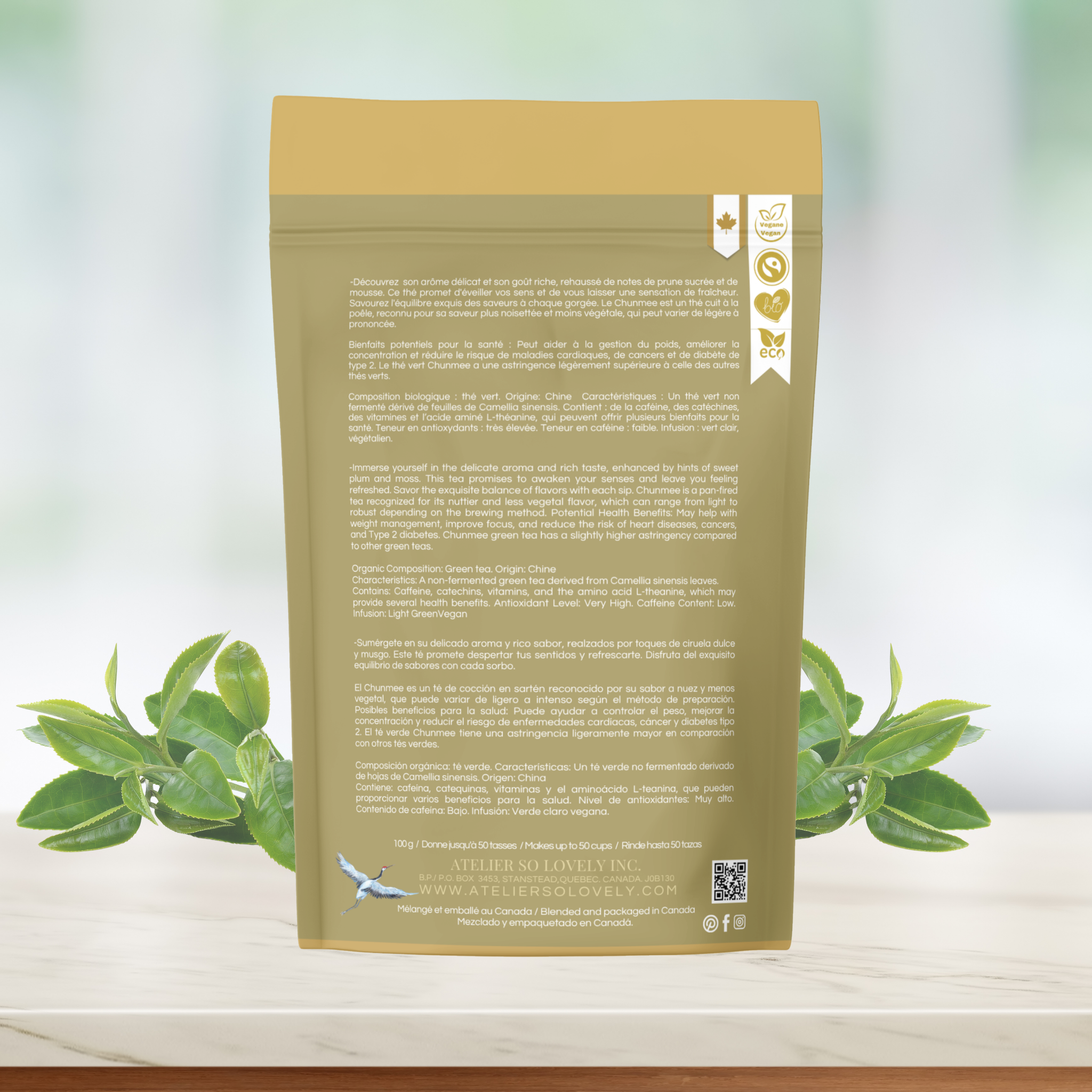 organic Chinese green tea/Atelier So Lovely